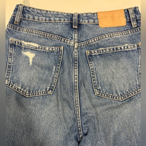 Zara Blue Distressed Jeans Size 28 100% cotton - Picture 9 of 16